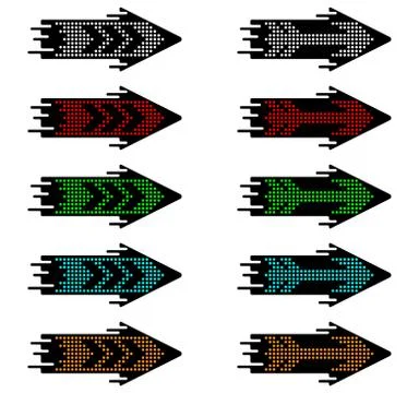 Black arrow with melting effect Stock Illustration