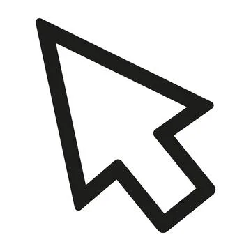 Black arrow mouse pointer icon vector 스톡 일러스트