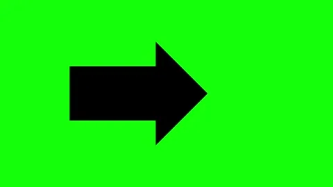 Black arrow moves to the side, indicating the direction on a green chromake.. Stock Footage 297112361