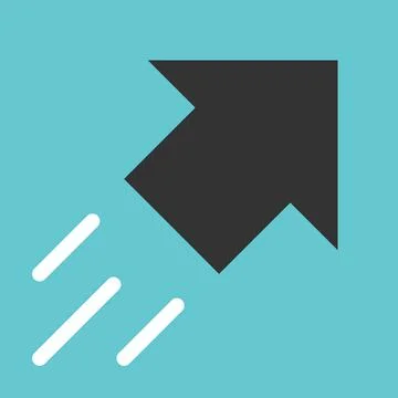 Black arrow moving upwards Stock Illustration