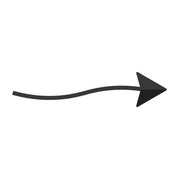 Black arrow pointer cursor, Arrow silhouette icon, Vector element isolated on Illustrazione stock