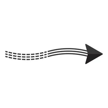 Black arrow pointer cursor, Arrow silhouette icon, Vector element isolated on Stock Illustration