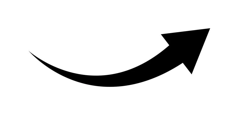 Black Arrow Pointer Icon Isolated Vector Stock Illustration