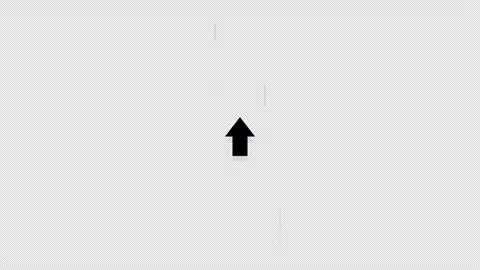 Black arrow pointing up animation with alpha channel, transparent background Stock Footage 339437069
