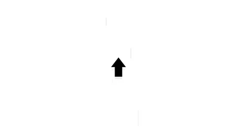 Black arrow pointing up animation on white background Stock Footage 339437064