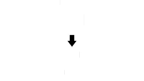 Black arrow pointing down animation on white background Stock Footage 339437070
