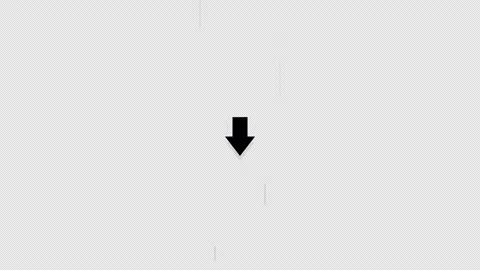 Black arrow pointing down animation with alpha channel, transparent background Video stock 339437079