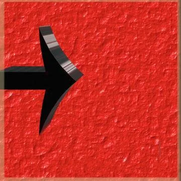 Black Arrow Pointing. Stock Illustration