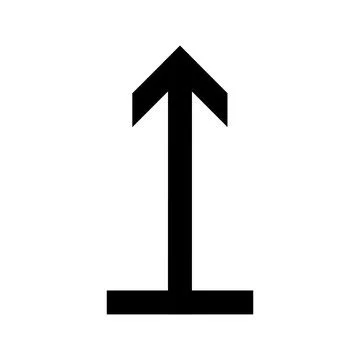 Black arrow pointing up isolated on a transparent background Stock Illustration
