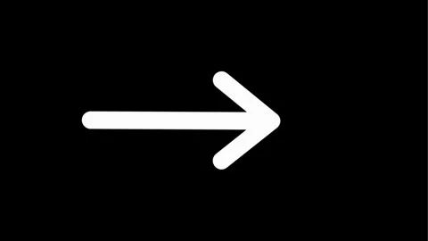 Black arrow pointing right on green screen background Stock Footage 331941584