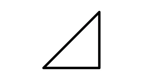 A black arrow pointing right inside a triangle shape, indicating direction .. Stock Footage 334998253