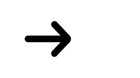 Black Arrow pointing right isolated on white background. Stock Footage 340022717