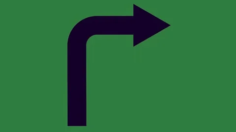 Black arrow on pointing right sign an left to the triangle it illustration Stock Footage 335147525