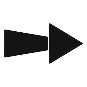 Black arrow pointing right symbolizing forward movement Stock Illustration
