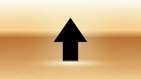 Black arrow pointing upwards Stock Illustration