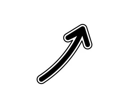 Black arrow pointing upwards vector illustration isolated on white イラスト素材