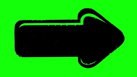 Black arrow stamp line boil effect animation Stock Footage 342148727