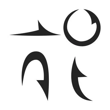 Black Arrow Vector Icon Set: Collection of Modern and Minimalistic Arrow Icon Stock Illustration