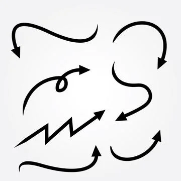 Black Arrow vector set design element Stock Illustration