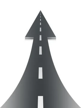 Black up arrow on white background Stock Illustration