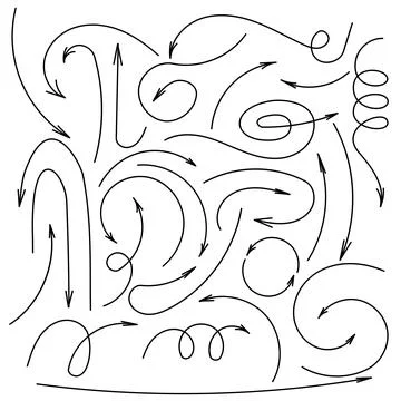 Black arrows Ilustración de archivo