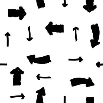 Black arrows on a white background. Stock Illustration