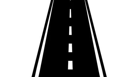 Black asphalt road with white dashed line perspective vanishing point abstr.. 스톡 동영상 340123514