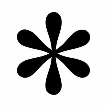 Black asterisk symbol Stock Illustration