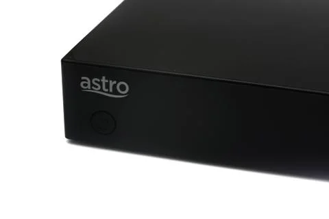 Black Astro byond decoder over white background.  Stock Photos