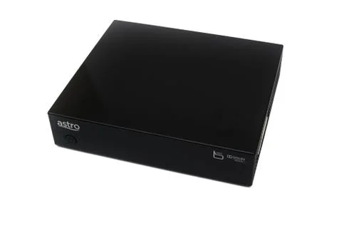 Black Astro byond decoder over white background.  Stock Photos