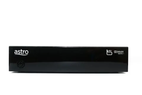 Black Astro byond decoder over white background.  Stock Photos