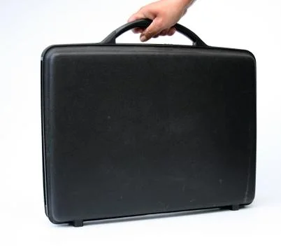 Black attache case 스톡 사진