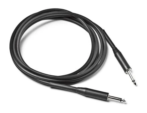 Black audio cable Stock Photos