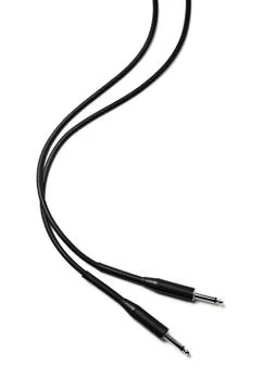Black audio cable Stock Photos