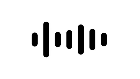 Black Audio Equalizer Bars on White Background. Minimalist Animation Video stock 330622456