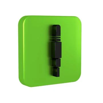 Black Audio jack icon isolated on transparent background. Audio cable for c.. Stock Illustration
