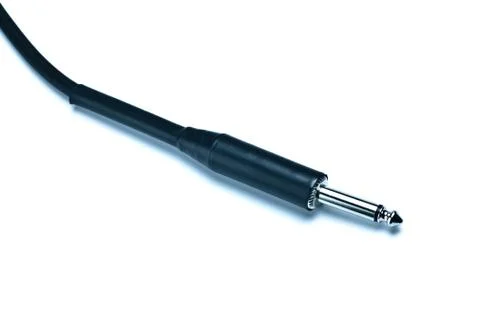 Black audio plug Stock Photos