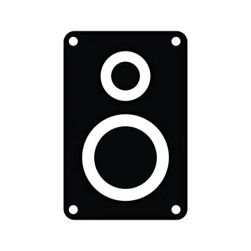 Black Audio Speaker Solid Icon Stock-Illustration