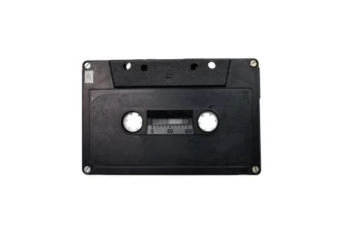Black audio tape Stock Photos