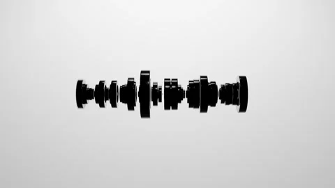 Black Audio Visualizer 3D Video stock 269761443