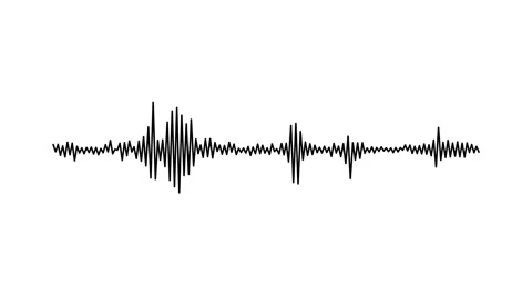 Black Audio Waveform Spectrum Animation With Realistic White Overlay 4K Stock Footage 346720219