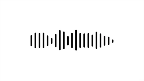 Black audio waveform on white. Abstract sound wave and audio waveform motion. Stock Footage 304170443