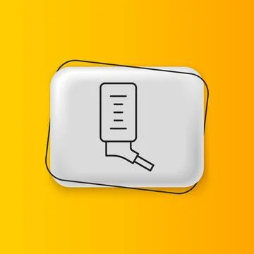 Black Automatic drinker for small pets icon isolated on yellow background. .. 스톡 일러스트