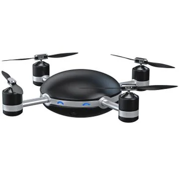 Black automatic drone Stock Illustration