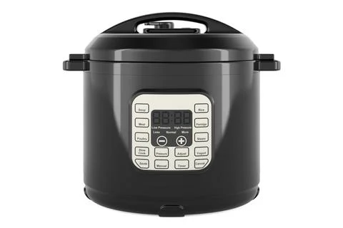 Black Automatic Multicooker, 3D rendering Stock Illustration
