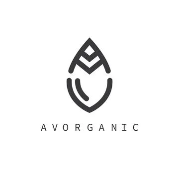 Black AV letter leaf icon vector concept design template Stock Illustration