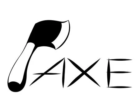 Black axe logo eps 10 Stock Illustration