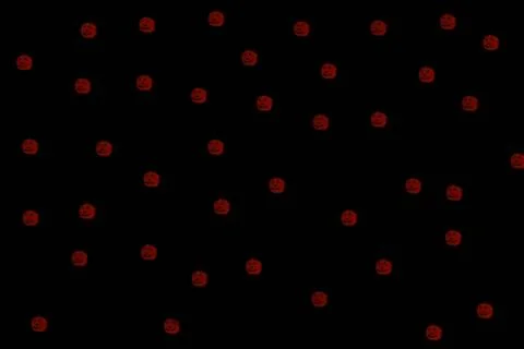 Black backdrop with small halloween pumpkins Stock Illustration