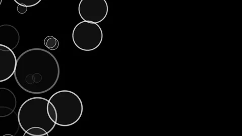 Black backdrop with white circular outlines. Stock Footage 286408788