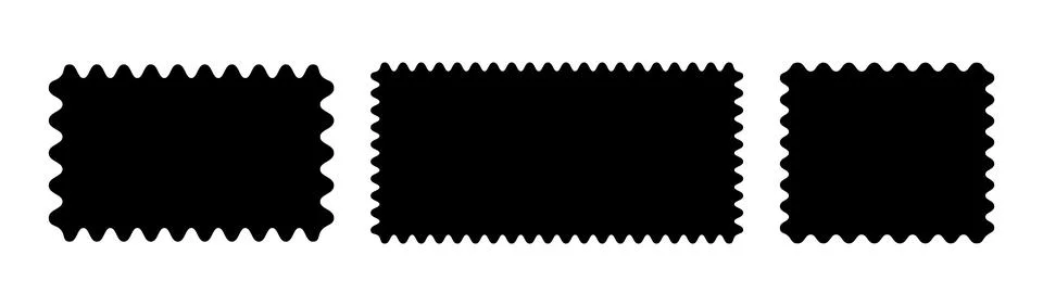 Black backdrops. Rectangular patterns with squiggly borders. 스톡 일러스트